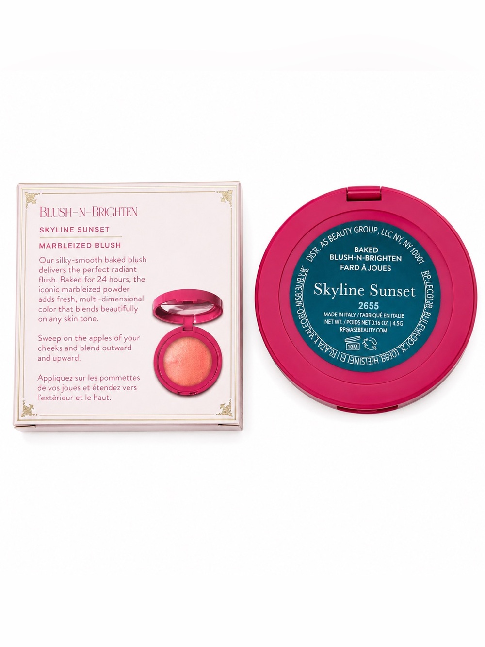 NIB Laura Geller Baked Blush-n-Brighten Marbleized Blush Skyline Sunset LE - Picture 2 of 2